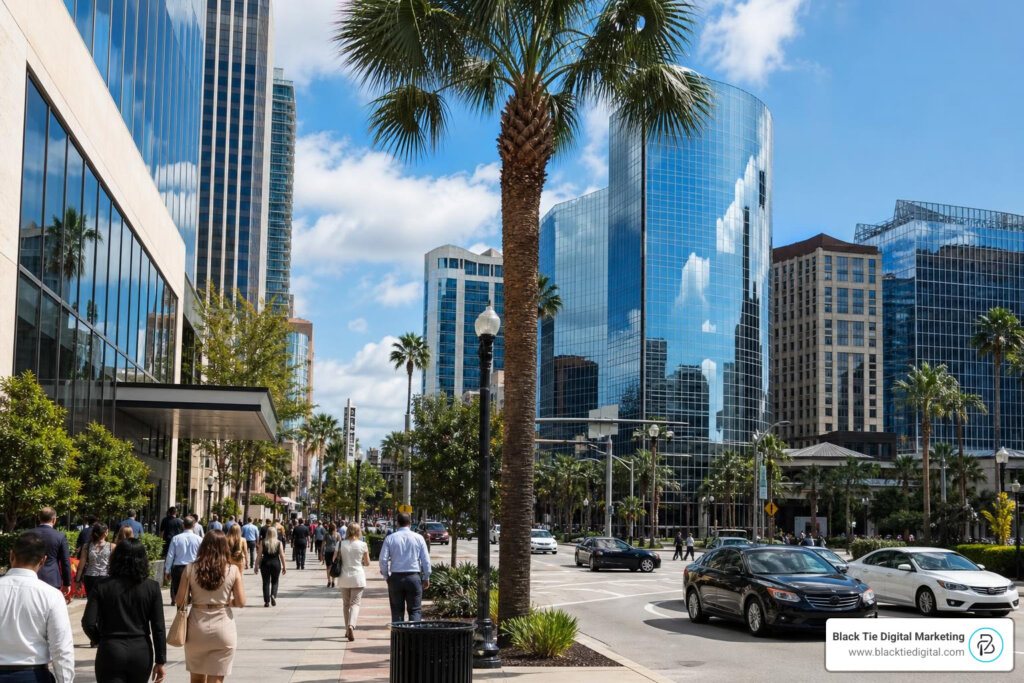 Orlando PPC management busy business district